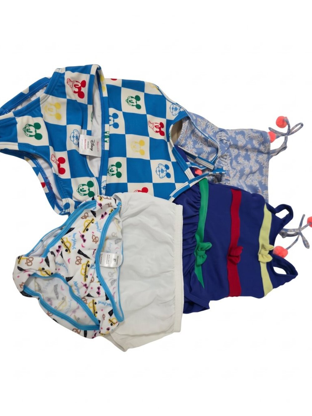 Girls 3T Swimsuit Lot of 4 Disney Mickey Bananafish Swimwear